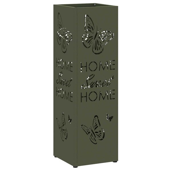 vidaXL Porte-parapluie Olive 15 5 x 15 5 x 49 cm Acier