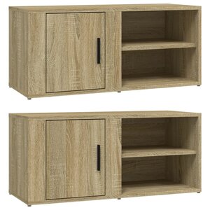 vidaXL Meubles TV 2 Pièces Chêne sonoma 80x31 5x36 cm Bois d'ingénierie