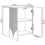 vidaXL Armoire Murale Blanc 59 x 31 x 60 cm Bois d'ingénierie