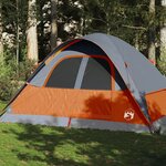 vidaXL Tente familiale à dôme 6 personnes orange imperméable
