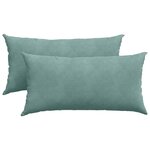 vidaXL Coussins de canapé 2 Pièces Vert Mer 80 x 40 cm