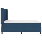 vidaXL Lit à ressort LED avec matelas Bleu 160 x 200 cm tissu