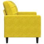 vidaXL Fauteuil Jaune 60 cm Velours