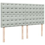 vidaXL Sommier à lattes de lit et matelas Gris clair 180x200cm Velours