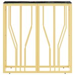 vidaXL Table console doré 70x30x70 cm acier inoxydable et verre