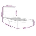 vidaXL Cadre de lit sans matelas blanc 100x200 cm bois de pin massif