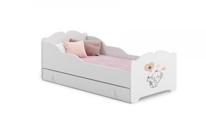 Lit enfant ANNA +SZU avec tiroir de rangement 140x70 Elephant avec matelas
