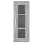 vidaXL Buffet haut Sonoma gris 34 5x34x180 cm Bois d'ingénierie