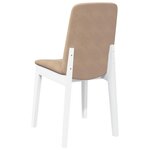 vidaXL Chaises à manger coussins 2 Pièces blanc bois massif caoutchouc