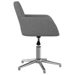 vidaXL Chaise pivotante de bureau Gris clair Tissu
