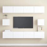 vidaXL Ensemble de meubles TV 6 Pièces Blanc Bois d'ingénierie