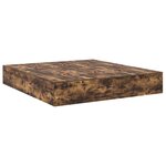 vidaXL Lit de rangement en chêne fumé 200x200 cm