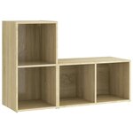 vidaXL Meubles TV 2 Pièces Chêne sonoma 72x35x36 5 cm Bois d'ingénierie