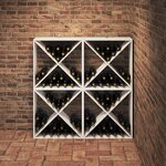 vidaXL Étagère à vin 4 Pièces Blanc 62 x 25 x 62 cm Pin massif