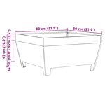 vidaXL Braise Noir 80 x 80 x 43 cm Acier laminé à froid