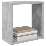 vidaXL Étagères cube murales 6 Pièces Gris béton 30x15x30 cm