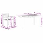 vidaXL Ensemble de salle à manger pour jardin 5 Pièces Marron