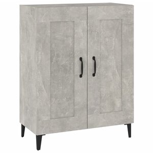vidaXL Buffet Gris béton 69 5x34x90 cm Bois d'ingénierie
