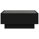vidaXL Table basse avec LED noir 70x50x30 cm bois d'ingénierie
