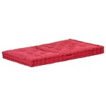 vidaXL Coussin de plancher de palette Coton 120x80x10 cm Bordeaux