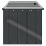 vidaXL Boîte de Rangement de Jardin Noir 101 x 56 5 x 50 cm Acier