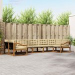 vidaXL Ensemble de canapés d'extérieur 7 pc Naturel et Beige