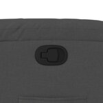 vidaXL Fauteuil inclinable Gris foncé Tissu