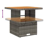 vidaXL Salon de jardin 4 Pièces avec coussins Gris Résine tressée