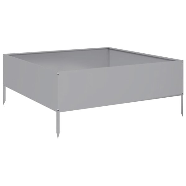 vidaXL Lit surélevé de jardin 100x100x25 cm acier inoxydable