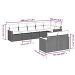 vidaXL Salon de jardin avec coussins 8 Pièces beige résine tressée