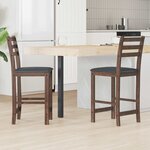 vidaXL Chaises de salle à manger 2 Pièces Marron Clair