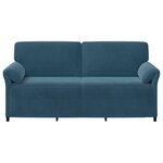 vidaXL Sofa 3 places Bleu 198 x 83 x 95 cm Velours