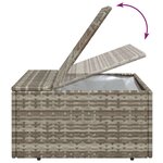 vidaXL Salon de jardin 5 Pièces avec coussins Gris Résine tressée