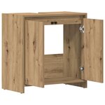 vidaXL Armoire lavabo de salle de bain chêne artisanal 60x33x60 cm
