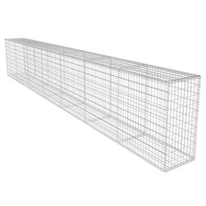 vidaXL Mur en gabion avec couvercle Acier galvanisé 600x50x100 cm