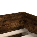 vidaXL Cadre de lit sans matelas chêne fumé 75x190 cm