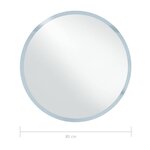 vidaXL Miroir à LED pour salle de bain 80 cm