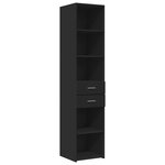 vidaXL Armoire de rangement mince noir 40x42 5x225cm bois d'ingénierie