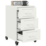 vidaXL Table de chevet blanc 36x39x59 cm acier