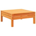 vidaXL Salon de jardin 5 Pièces avec coussins cire marron bois pin massif