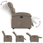 vidaXL Fauteuil inclinable électrique cappuccino similicuir
