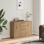 vidaXL Buffet chêne artisanal 88x30x64 cm bois d'ingénierie