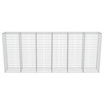 vidaXL Mur en gabion avec couvercles Acier galvanisé 300 x 50 x 150 cm