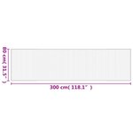 vidaXL Tapis rectangulaire noir 80x300 cm bambou