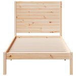 vidaXL Cadre de lit extra long sans matelas 100x210 cm bois massif