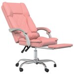 Fauteuil de massage inclinable de bureau informatique étude Rose similicuir rose 02_0025391