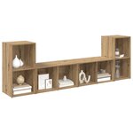 vidaXL Ensemble meuble TV 4 Pièces Chêne artisanal 37 x 37 x 72 cm
