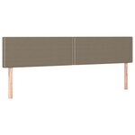 vidaXL Sommier à lattes de lit avec matelas taupe 120x190 cm tissu