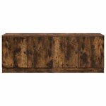 vidaXL Armoire de lit 2 Pièces Chêne fumé 66 x 35 x 48 cm