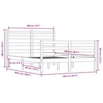 vidaXL Cadre de lit sans matelas bois de pin massif 160x200 cm blanc